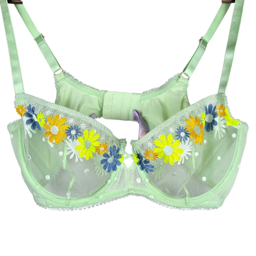 Savage Fenty Free Spirit Bra Floral Balconette Cottage Fairy Whimsical 36dd
